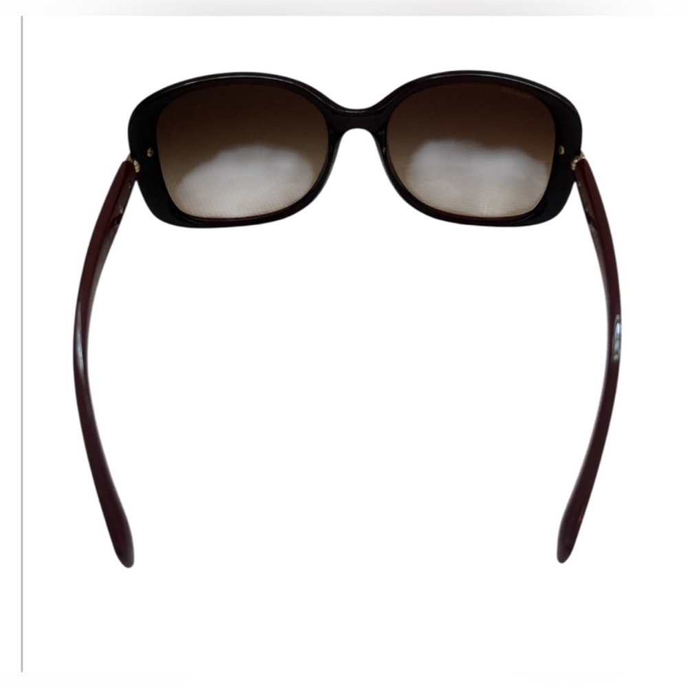 PRADA SPR 080 Oversized Sunglasses Burgundy Brown Gradient EUC w/Box & Case - Picture 5 of 9